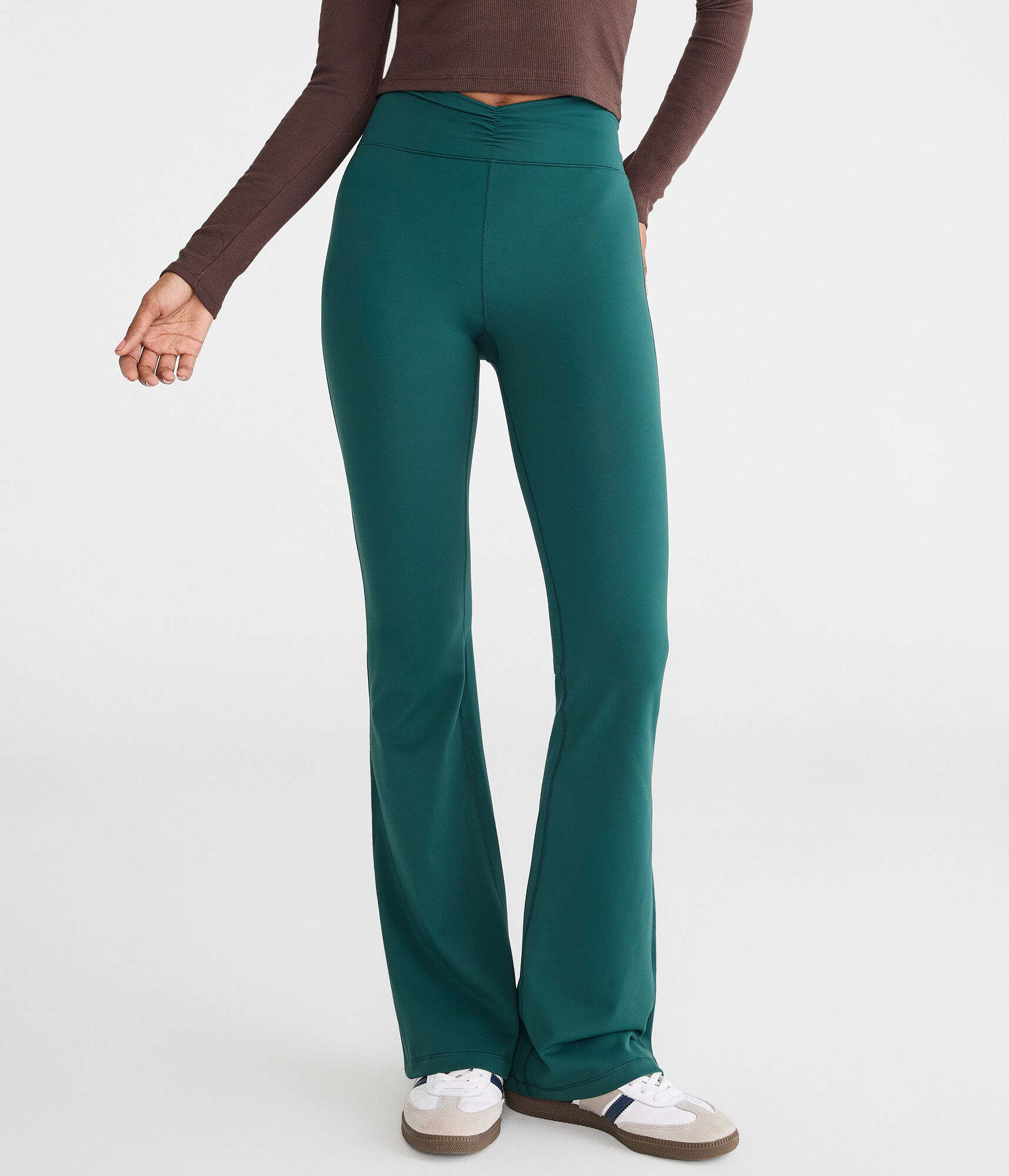 Buttery Soft High-Waisted Cinch Flare Leggings