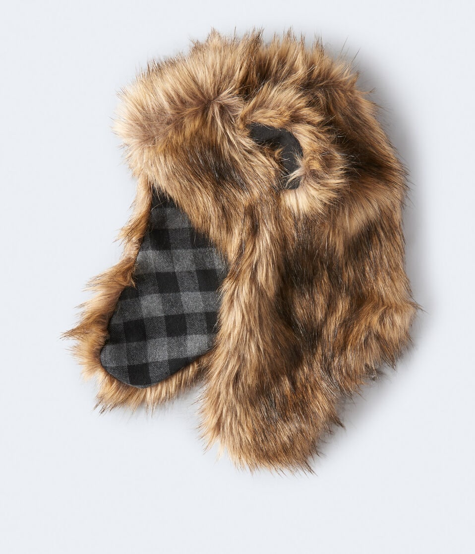 Bear Faux Fur Trapper Hat - Main Image