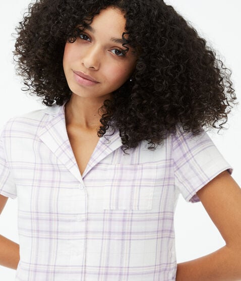 Plaid Cozy Flannel Sleep Shirt Plaid Cozy Flannel Sleep Shirt