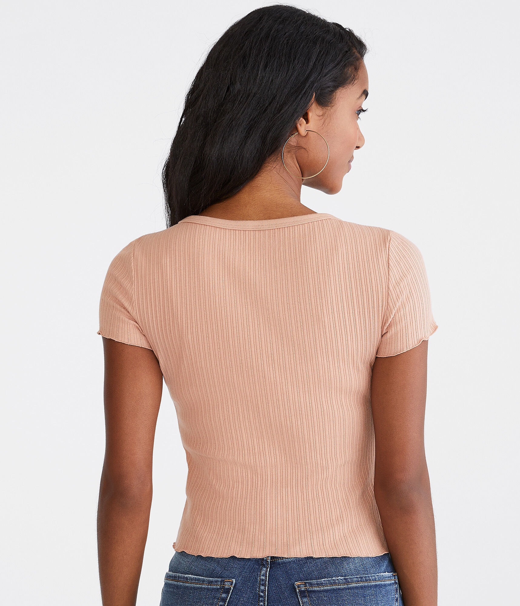 Seriously Soft Ribbed Cropped Shrunken Tee