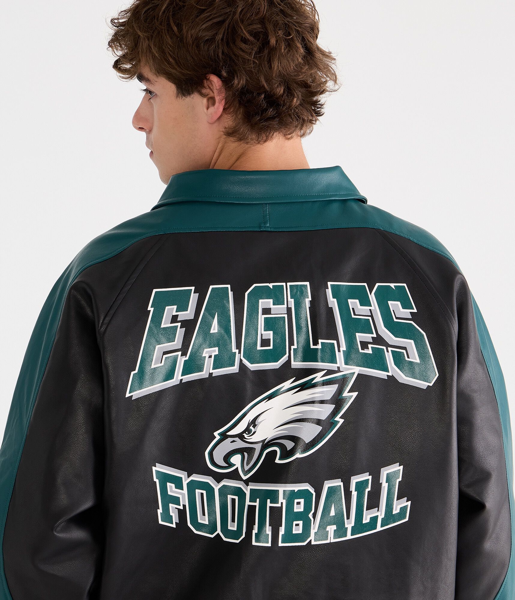 Philadelphia Eagles Faux Leather Full-Zip Jacket
