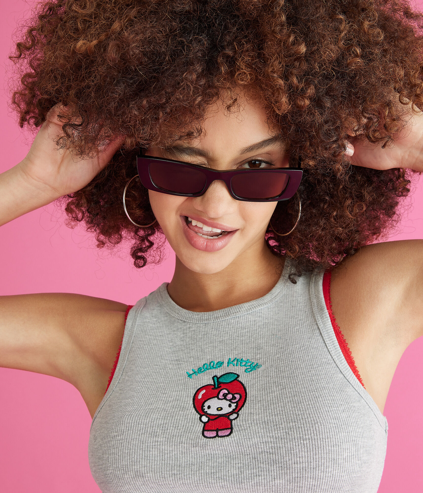 Hello Kitty Apple Cropped High-Neck Tank