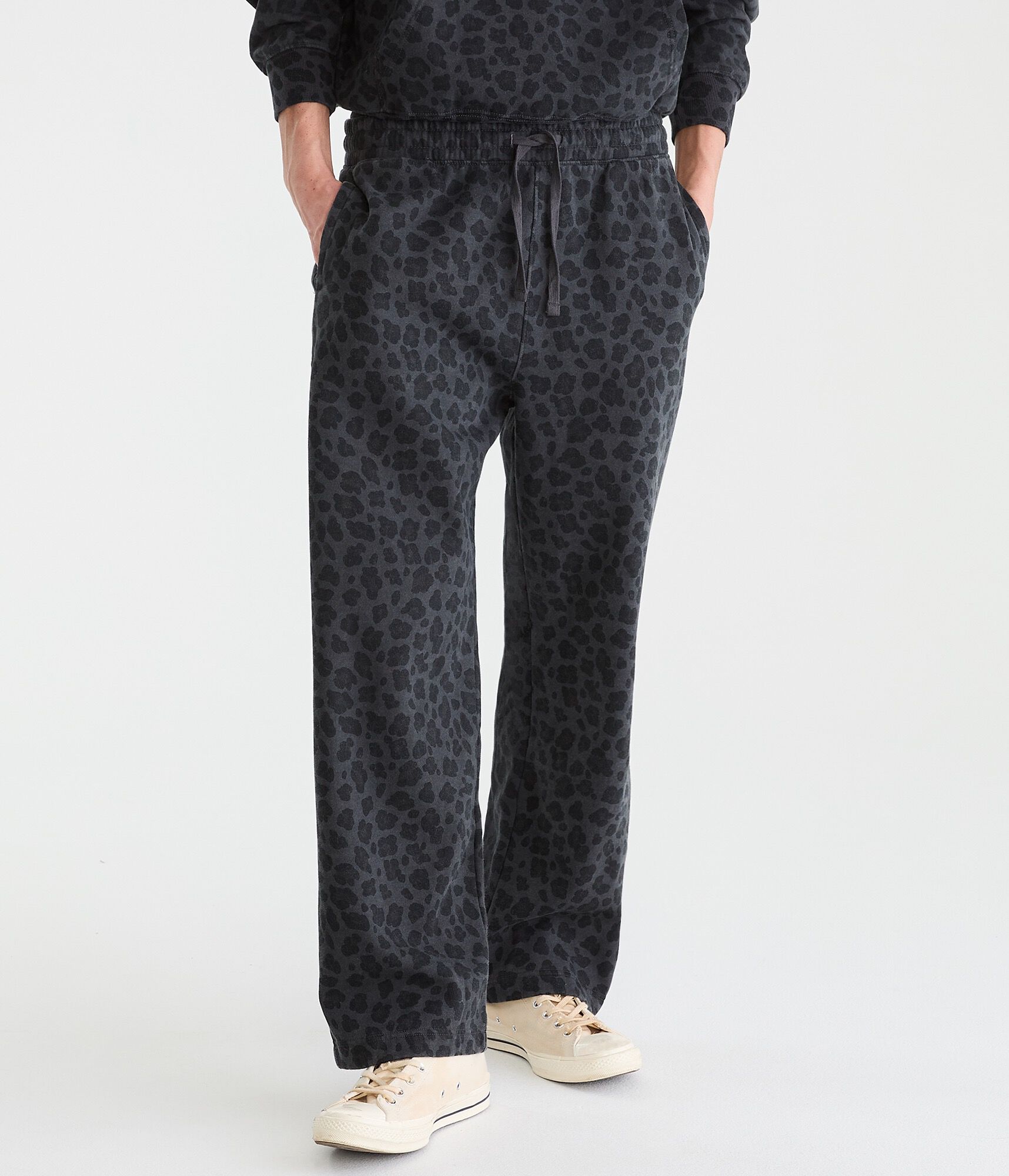 Cloud Soft Leopard Print Baggy Sweatpants