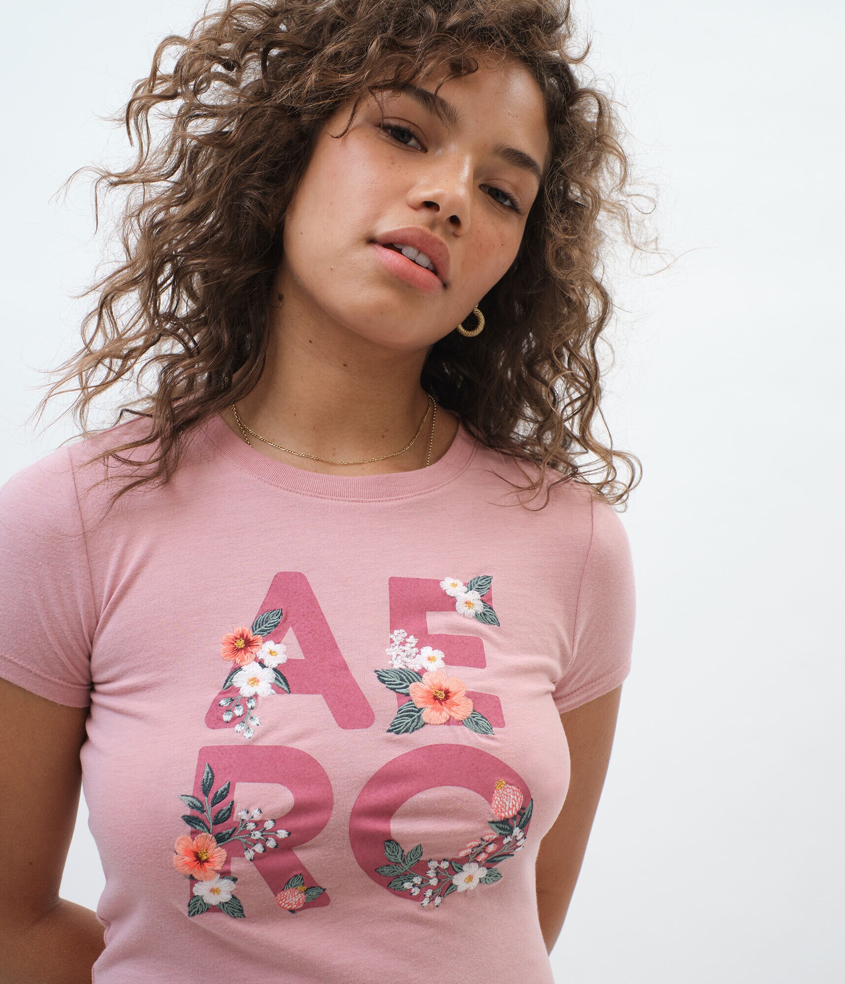 Stacked Floral Logo Graphic Tee***