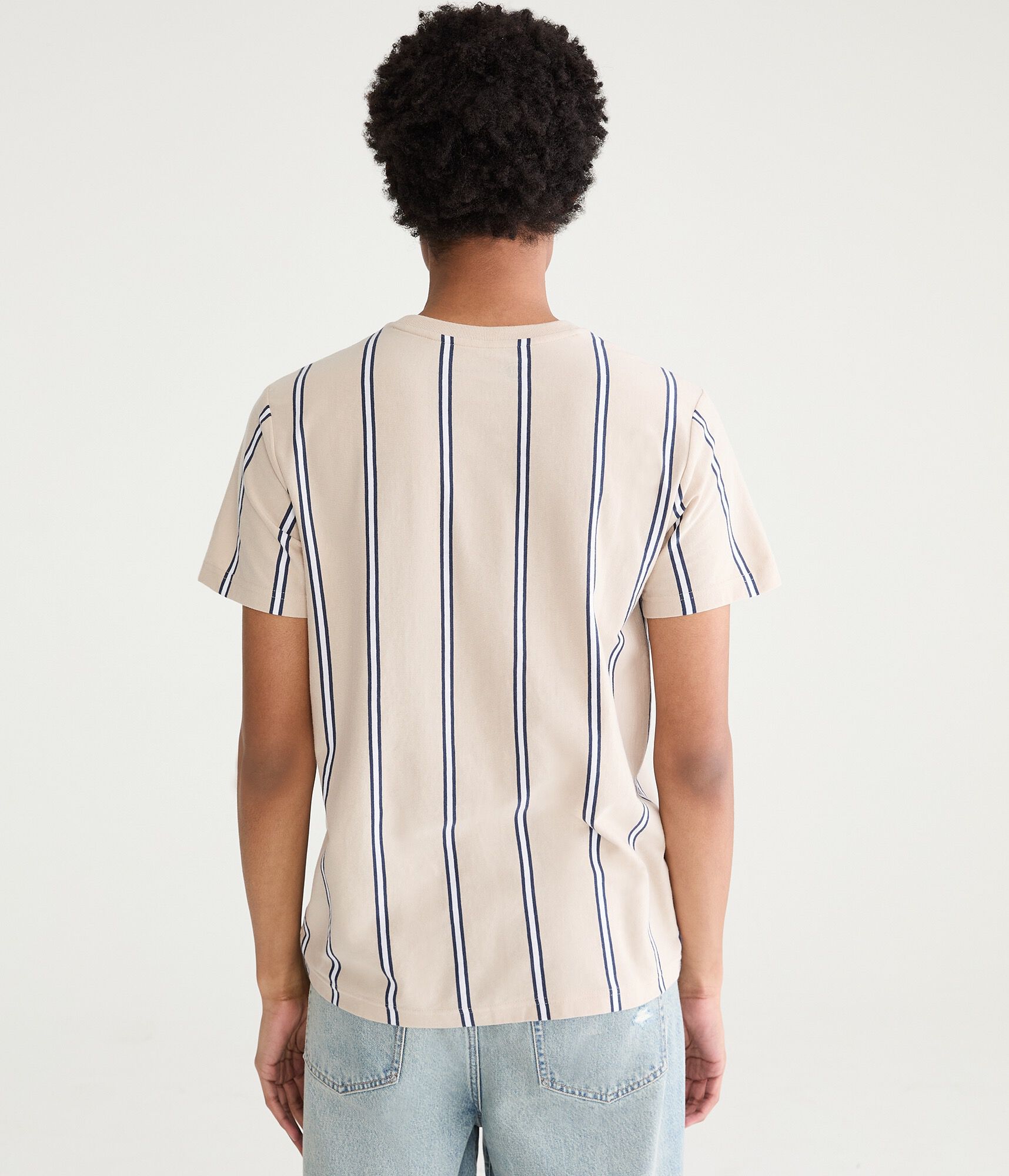 Vertical Stripe Logo Graphic Tee