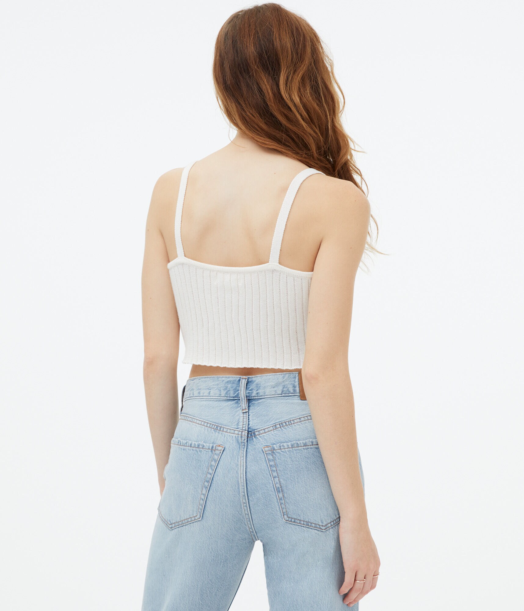 Ribbed Cropped Sweater Tank