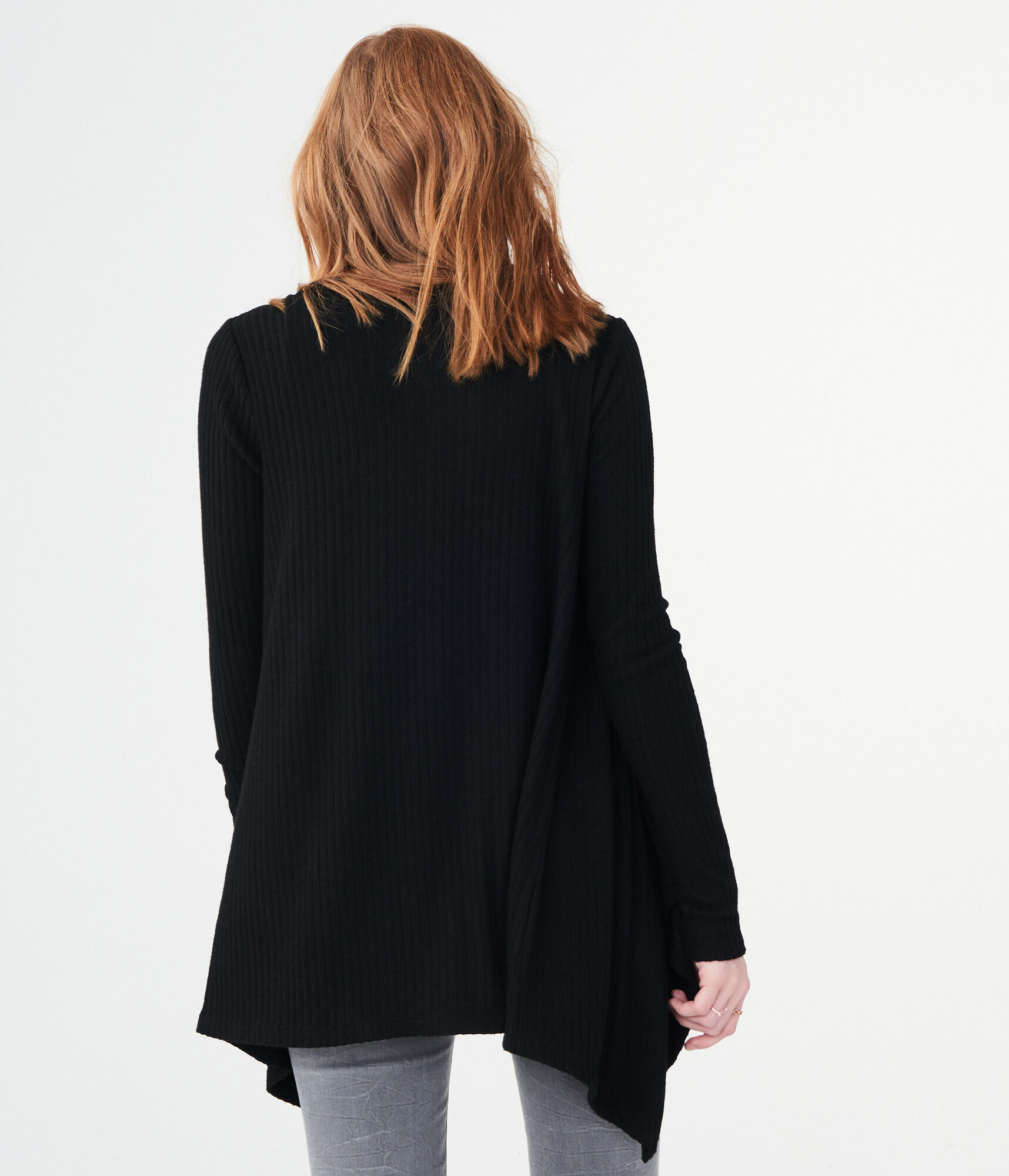 A Soft Lightweight Layer Our Solid Ribbed Waterfall Cardigan Adds A Bit Of Cozy Warmth To Whatever You Re Wearing It Features Stretchy Rib Knit Fabric And A Long Flowy Design That S Seriously Flattering
