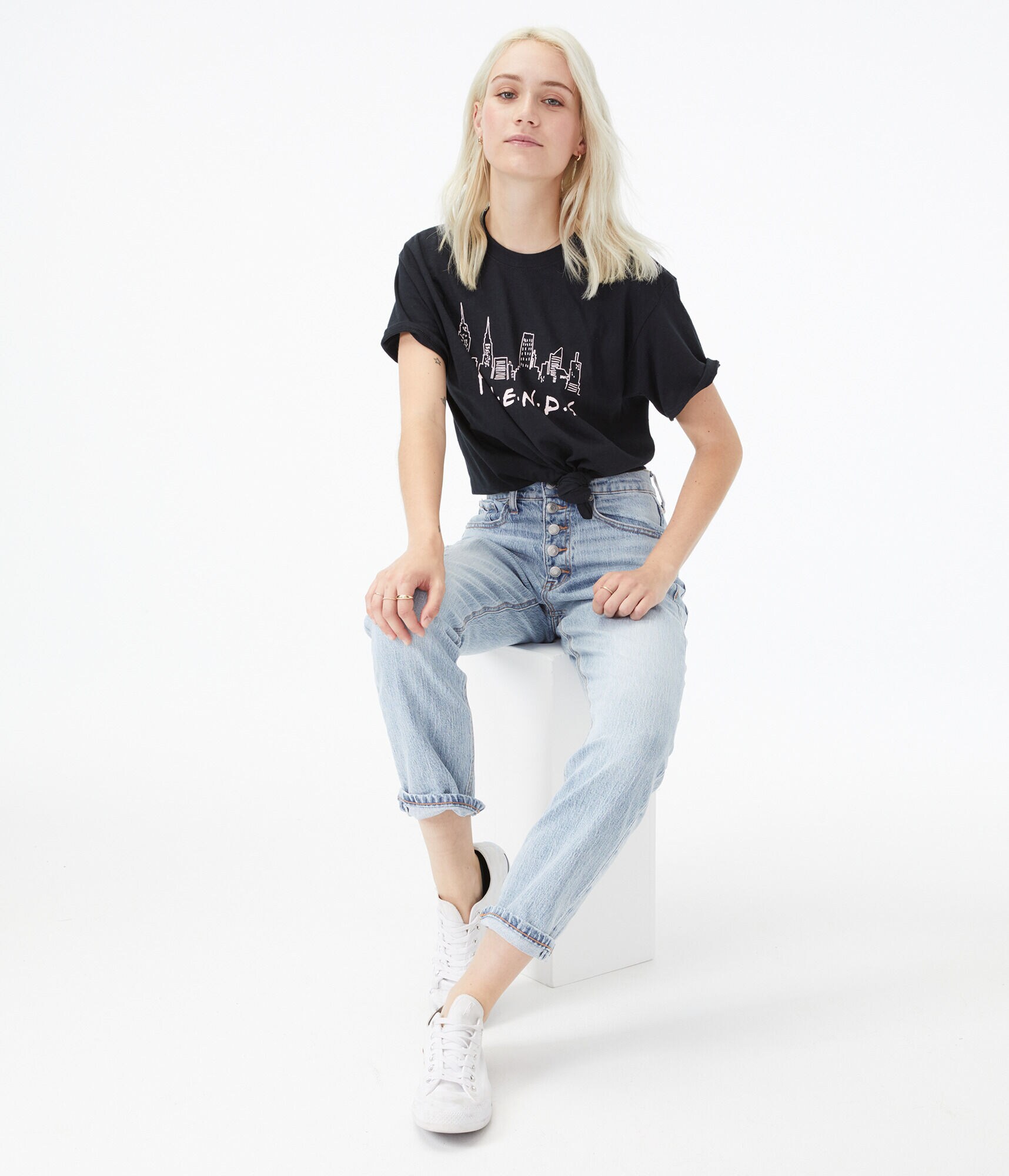 Friends Skyline Boyfriend Graphic Tee