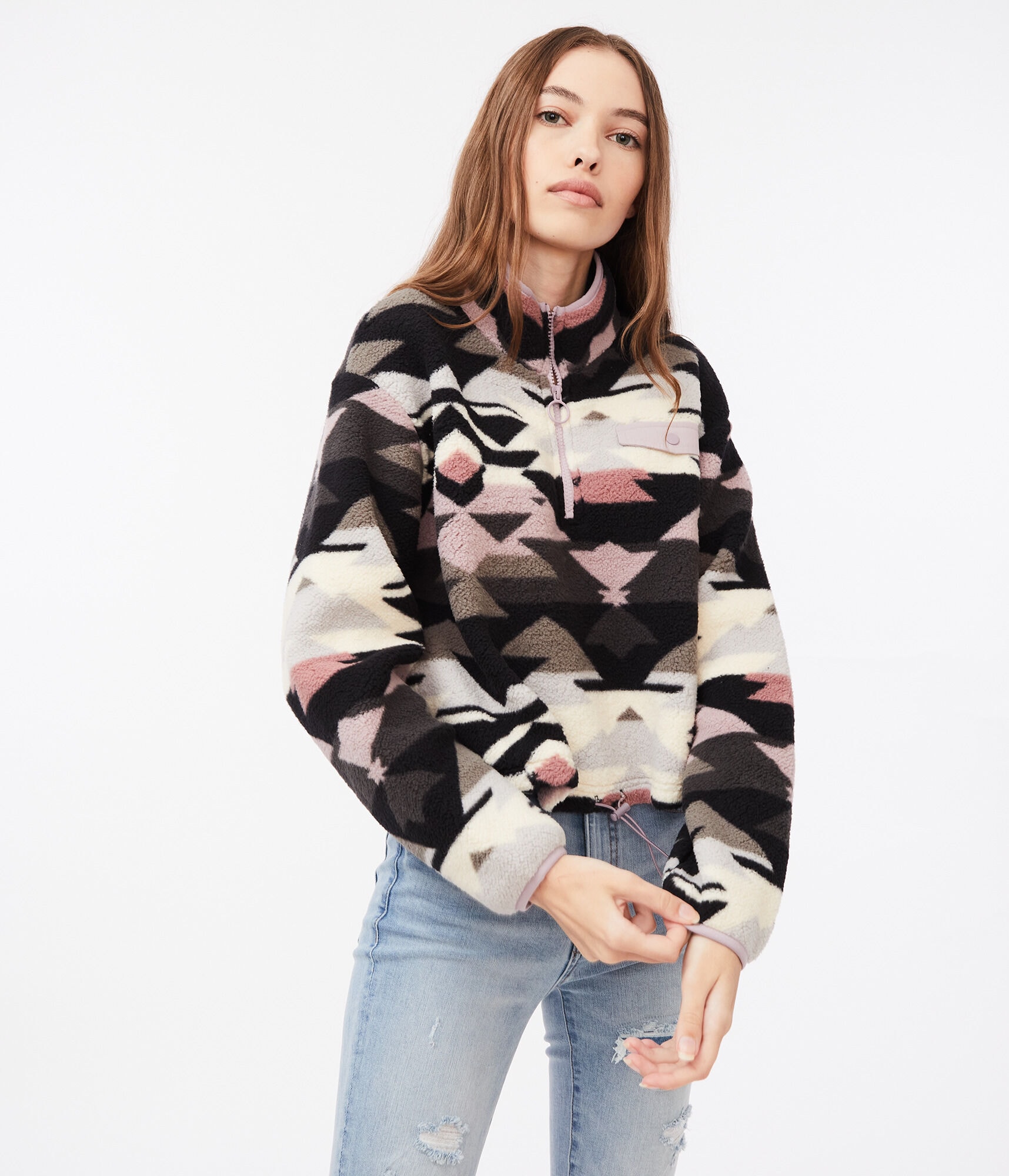Aztec fleece pullover women's Clearance