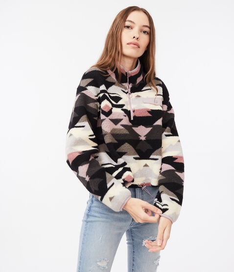 Aztec Sherpa Fleece Half-Zip Pullover