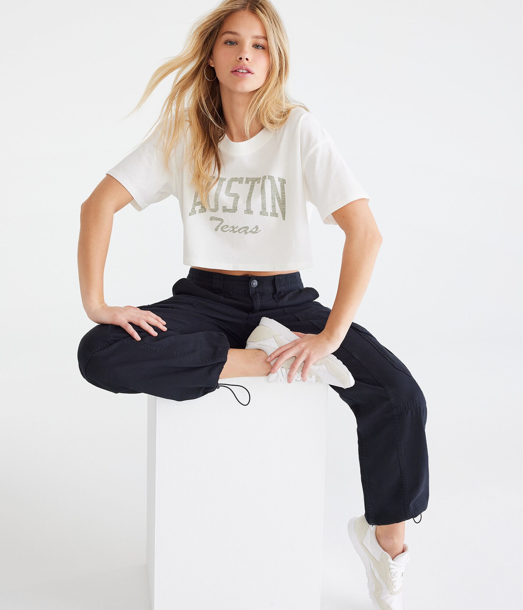 Austin Texas Cropped Boyfriend Graphic Tee