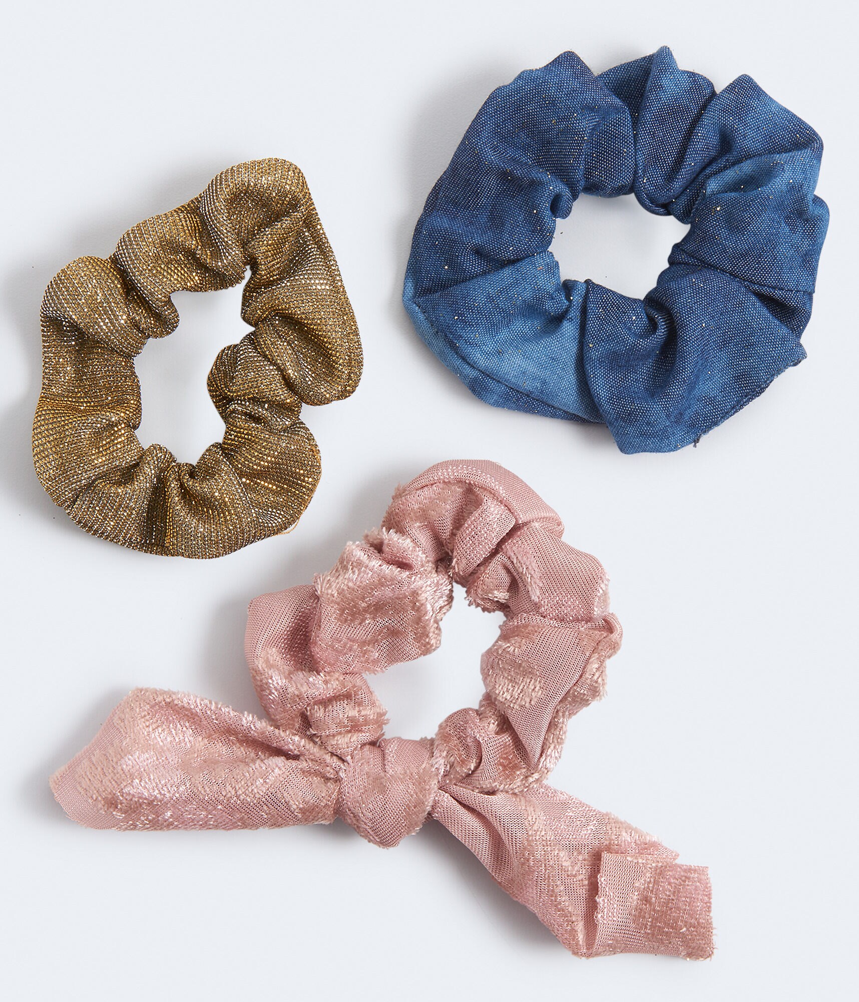Metallic Scrunchie 3-Pack