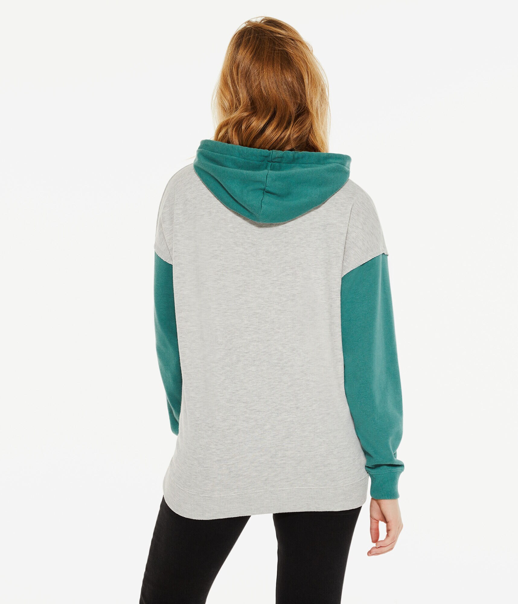 New York Colorblocked Oversized Pullover Hoodie