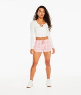 Plaid Polyfleece Sleep Shorts