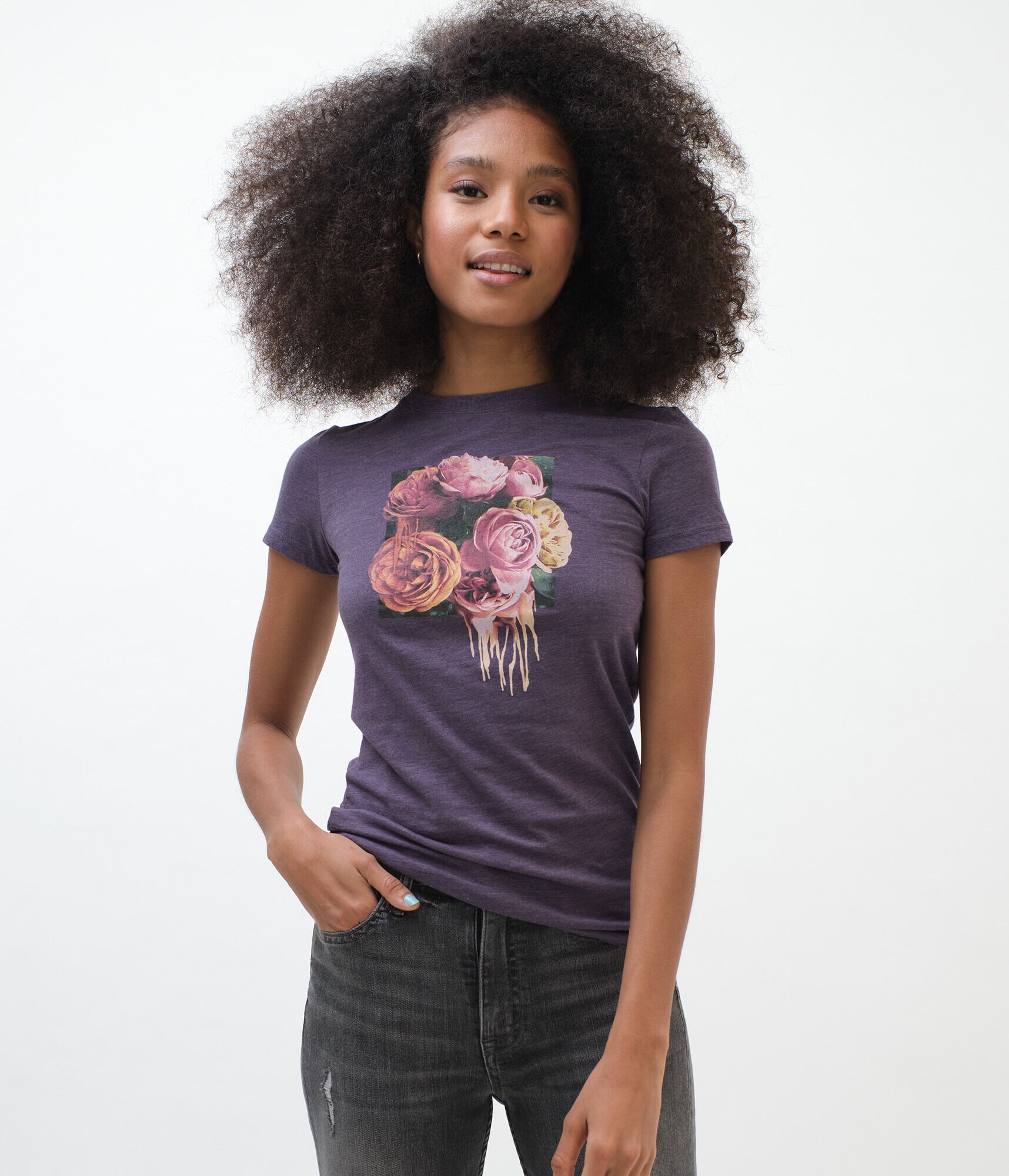Dripping Flowers Graphic Tee