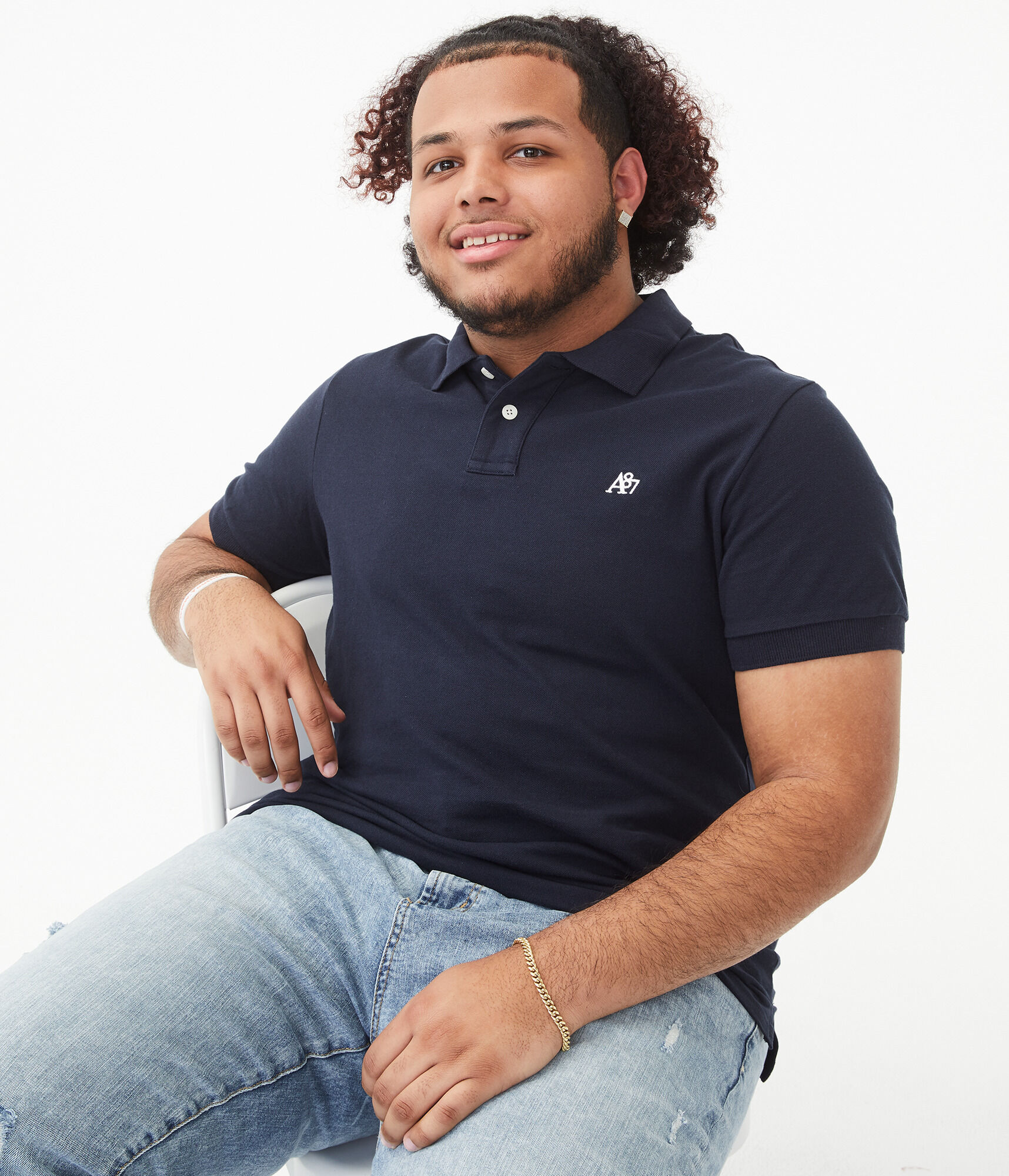 aeropostale mens a87 logo piquac polo 