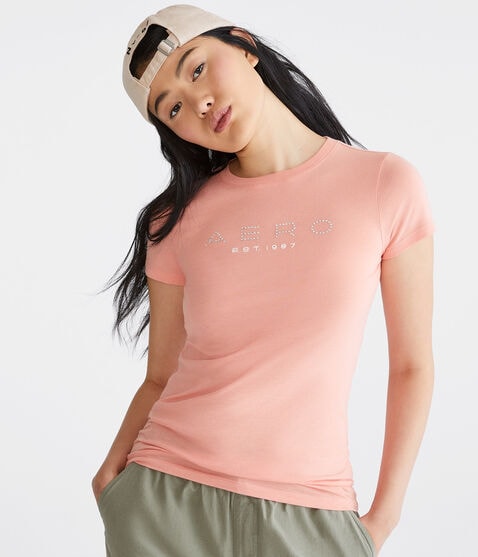 Aero Rhinestone Graphic Tee Aero Rhinestone Graphic Tee