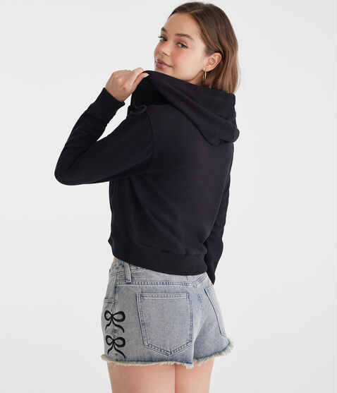 Cropped Full-Zip Hoodie