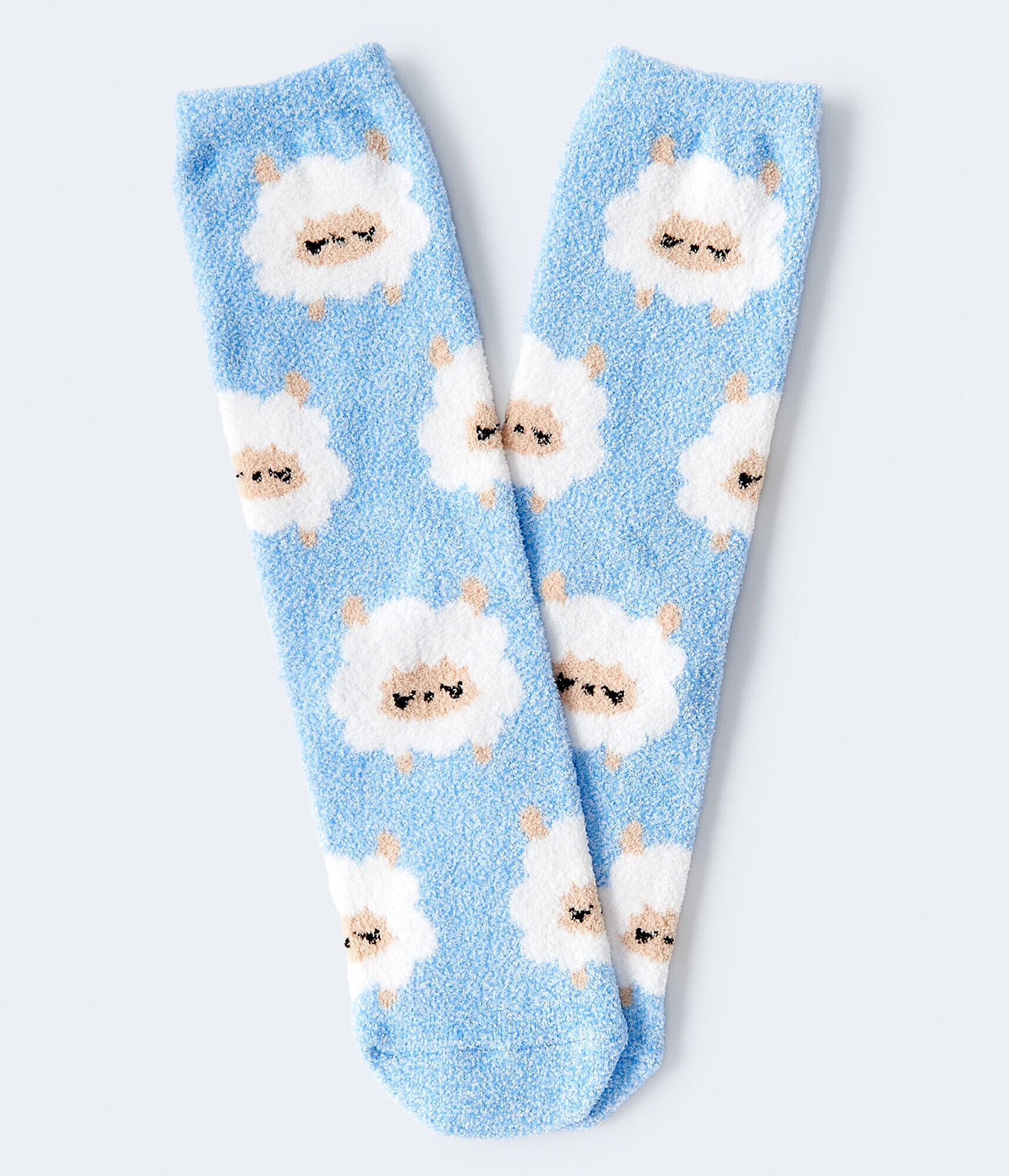 Sheep Fuzzy Crew Socks***