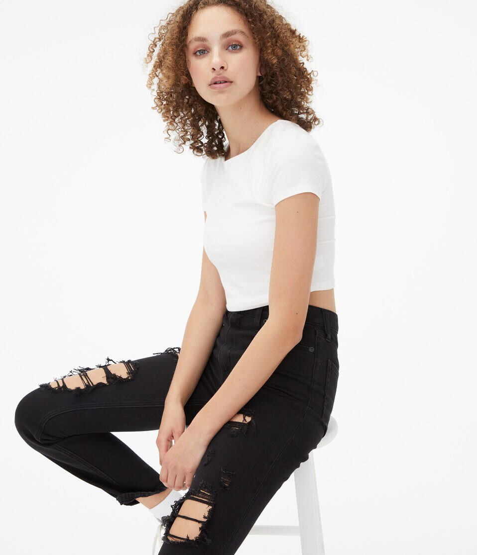 Seriously Soft Strappy Cropped Baby Tee