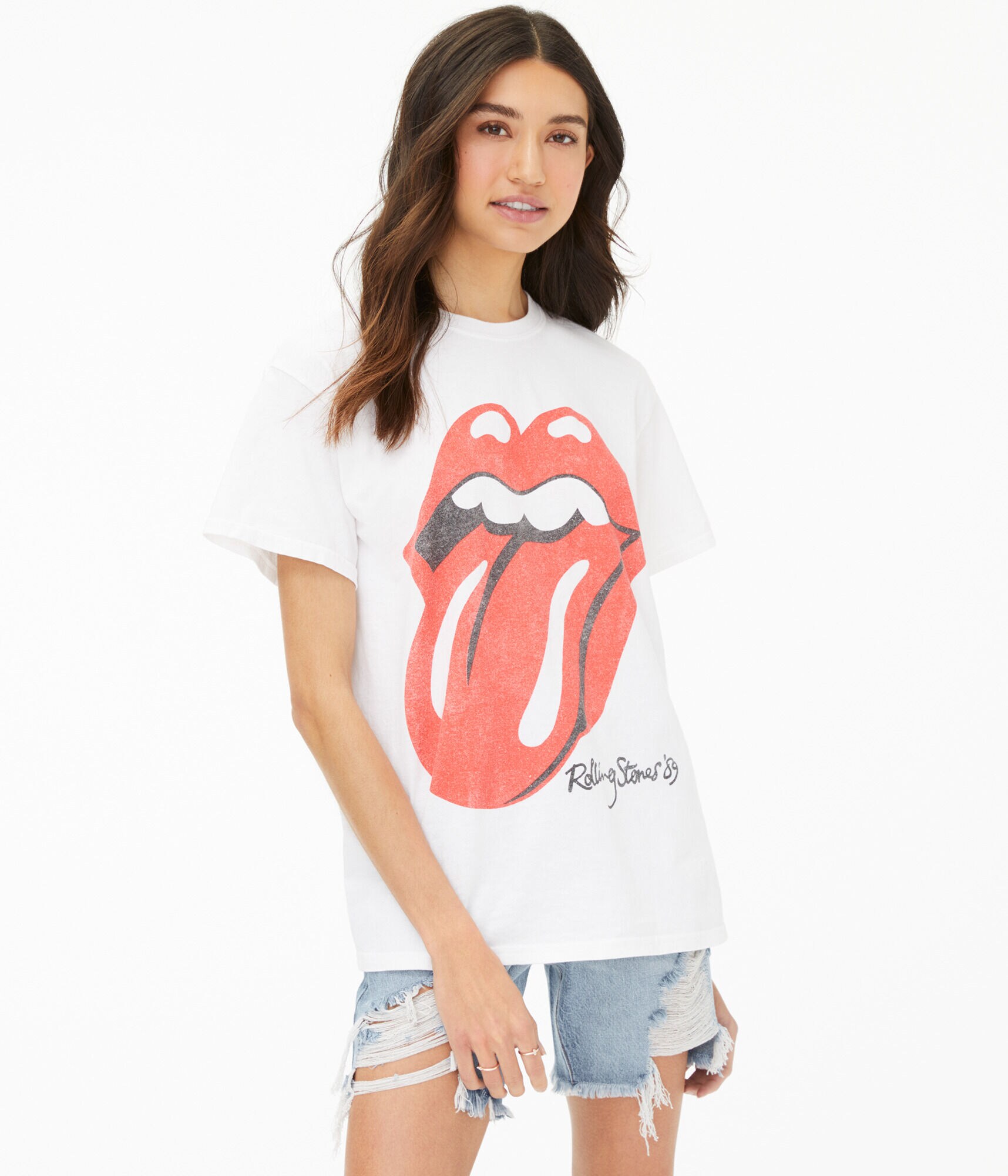 Rolling Stones '89 Boyfriend Graphic Tee