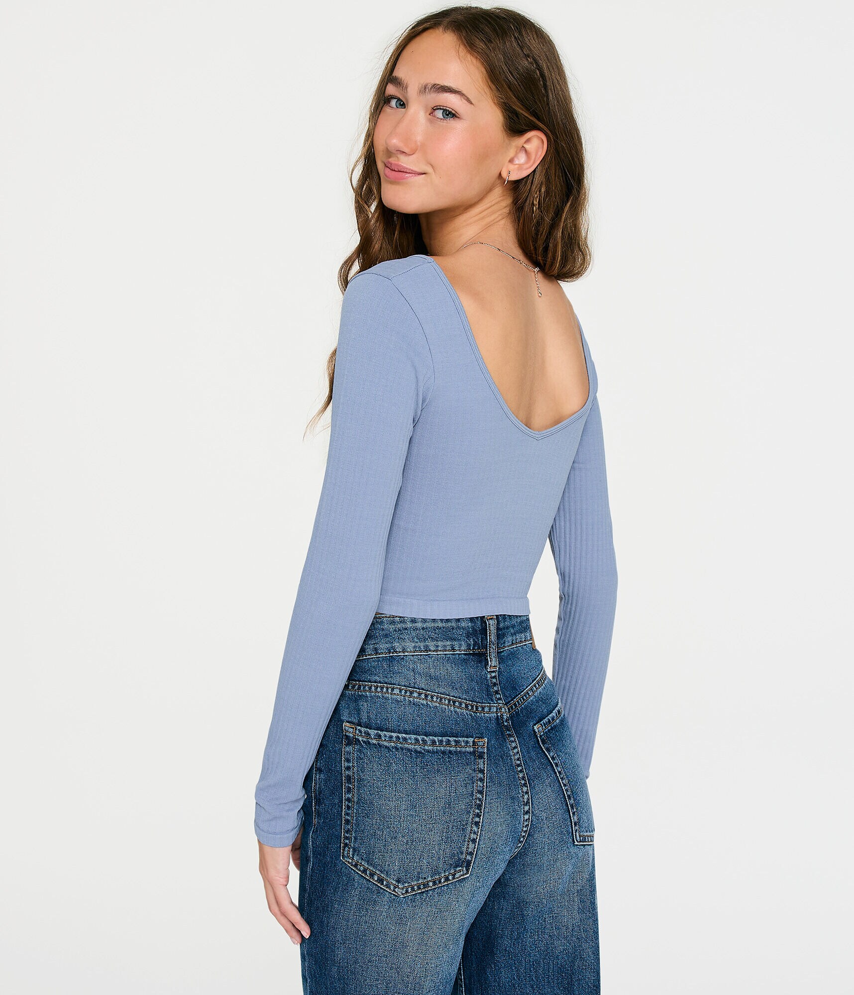 Long Sleeve Wear 3 Ways Crop Top