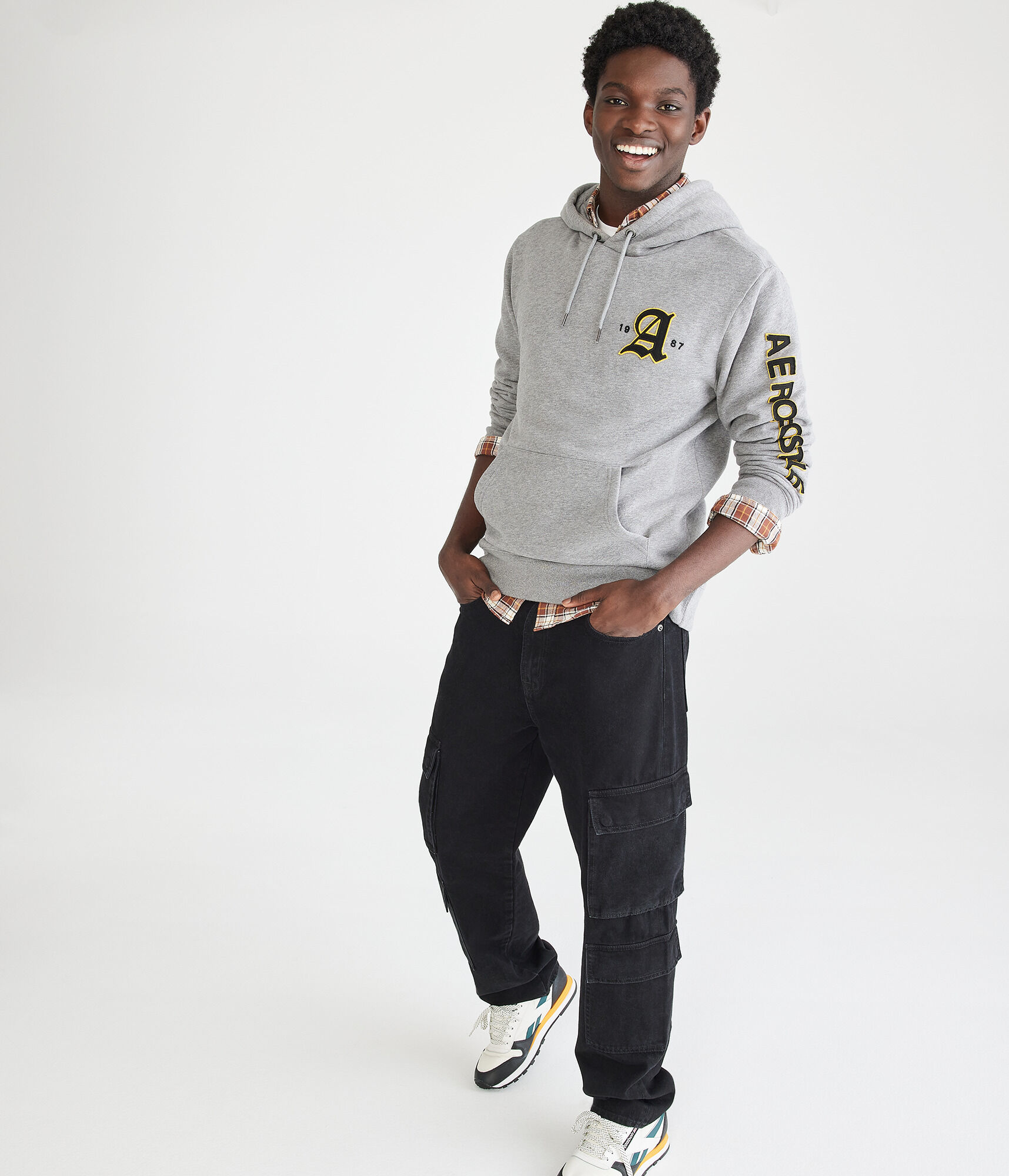 Gothic Aeropostale Logo Pullover Hoodie