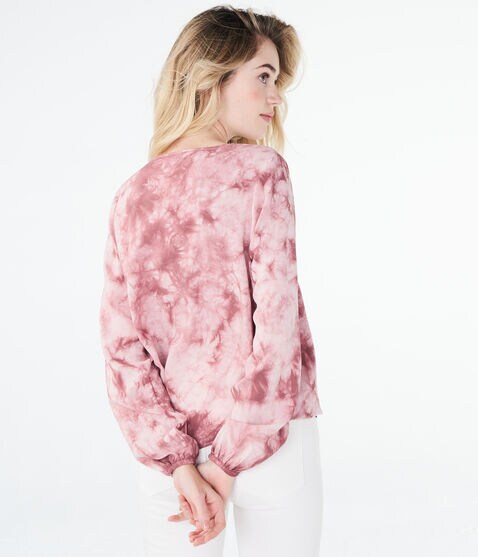 Long Sleeve Tie-Dye Top Long Sleeve Tie-Dye Top