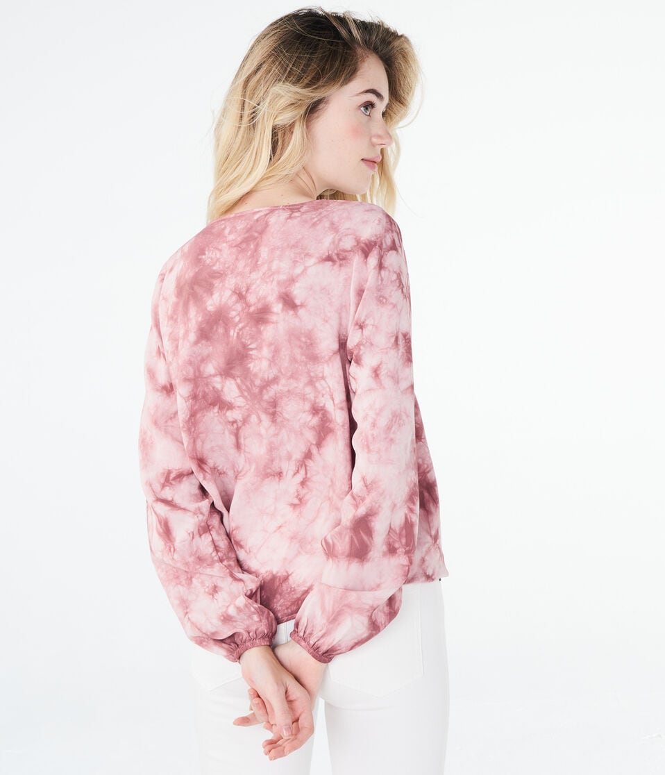 Long Sleeve Tie-Dye Top