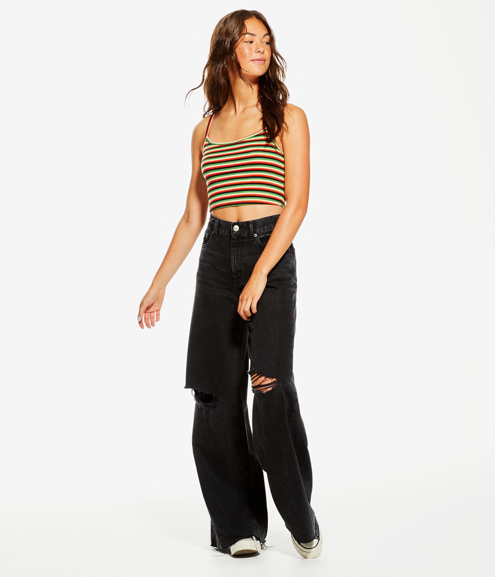 Striped Pop Punk Cropped Cami