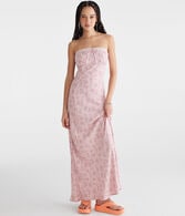 Floral Strapless Slip Midi Dress