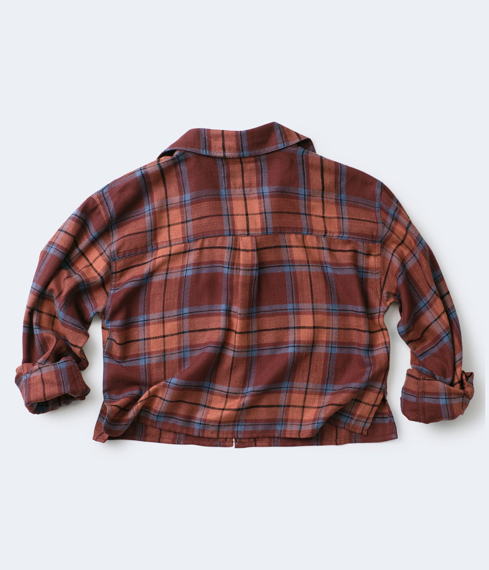 Long Sleeve Plaid Button-Down Shirt