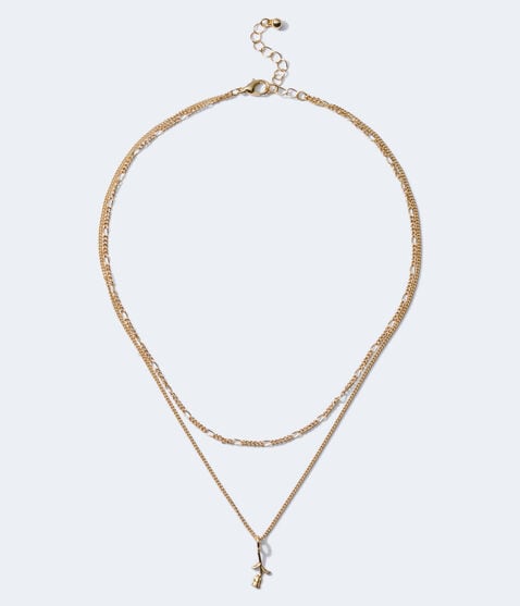 Flower Dual-Strand Necklace Flower Dual-Strand Necklace