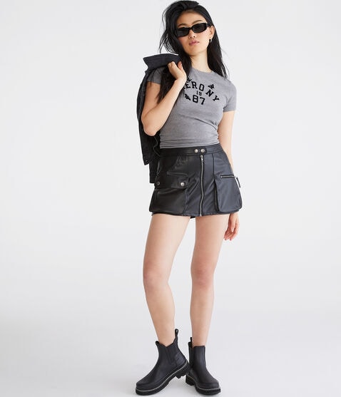 Aero NY Butterfly Flocked Graphic Tee