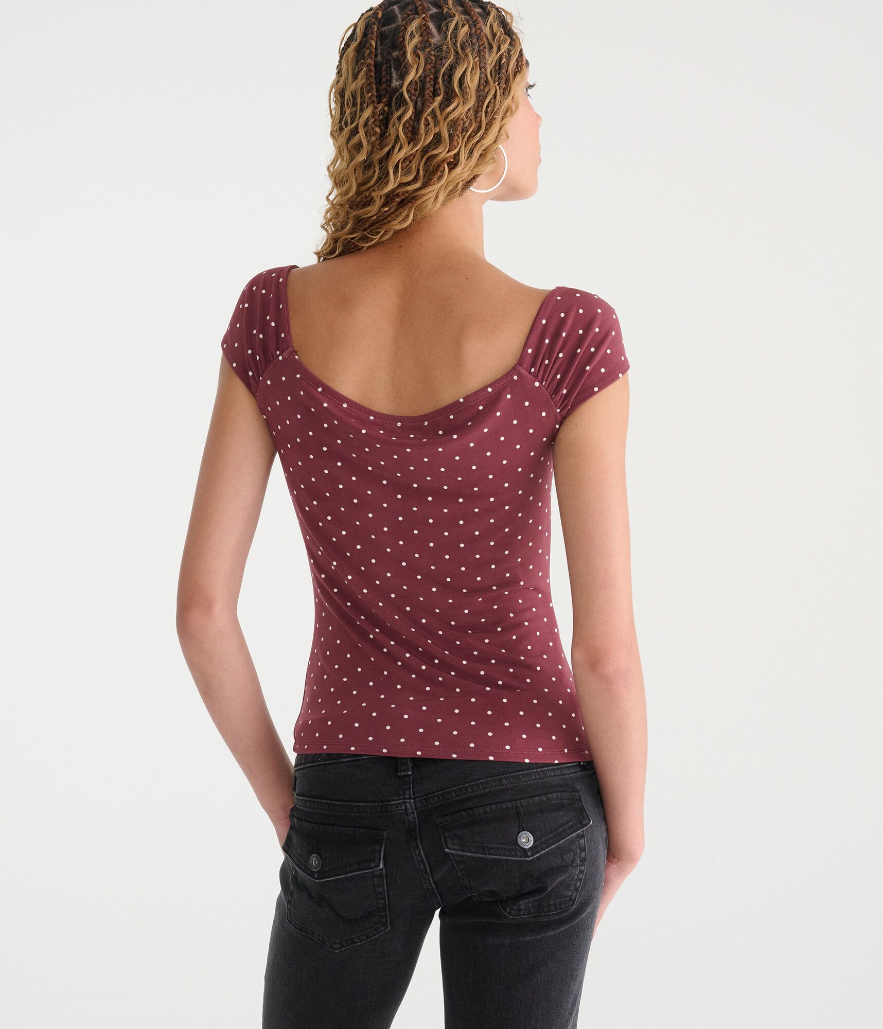 Polka Dot Multi-Way Off-The-Shoulder Top
