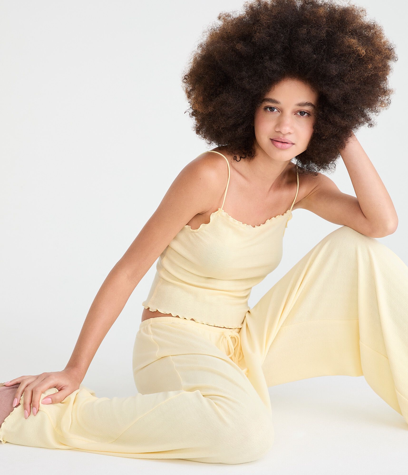 Pointelle Cropped Sleep Cami