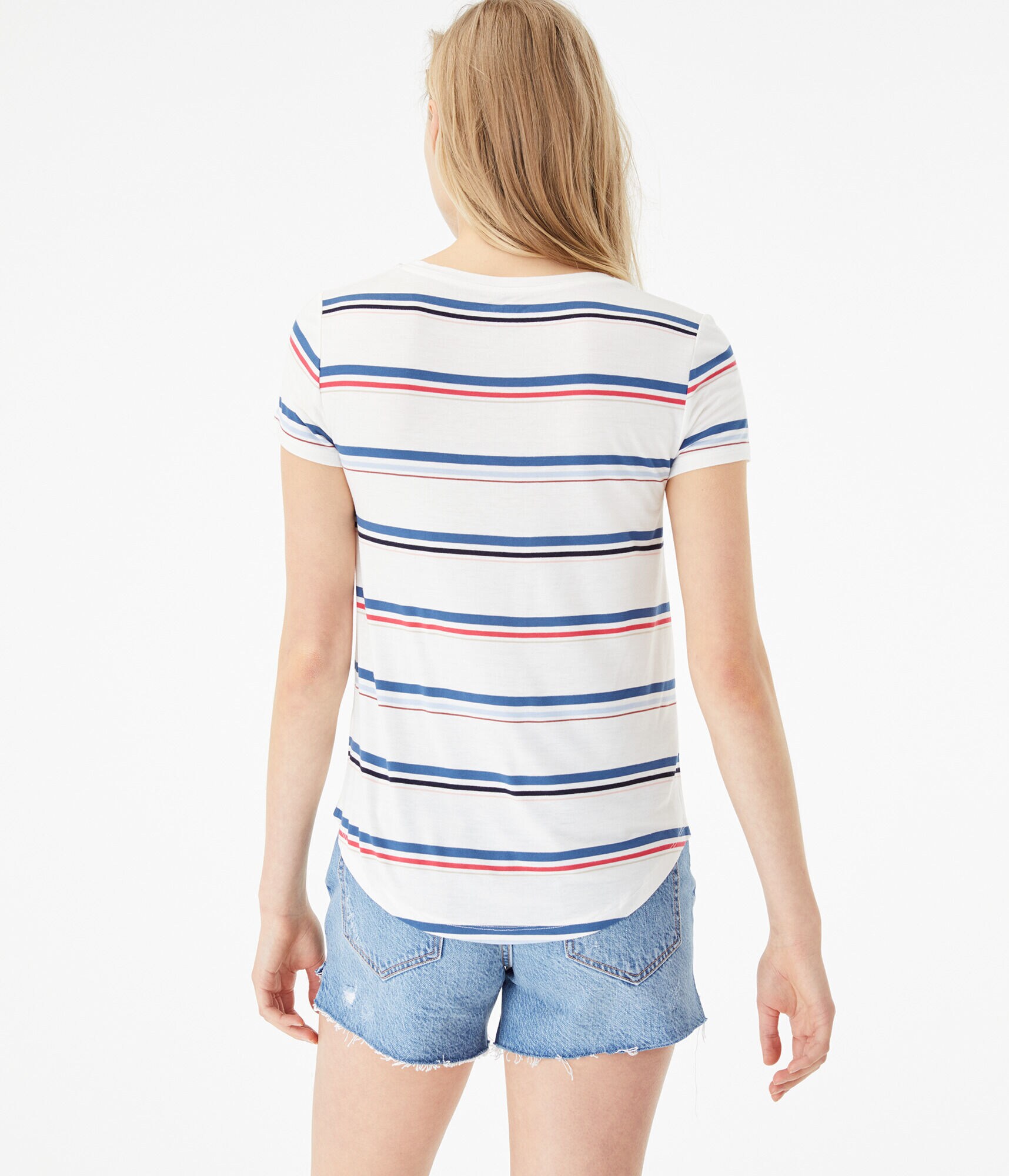 Seriously Soft Striped V-Neck Tee