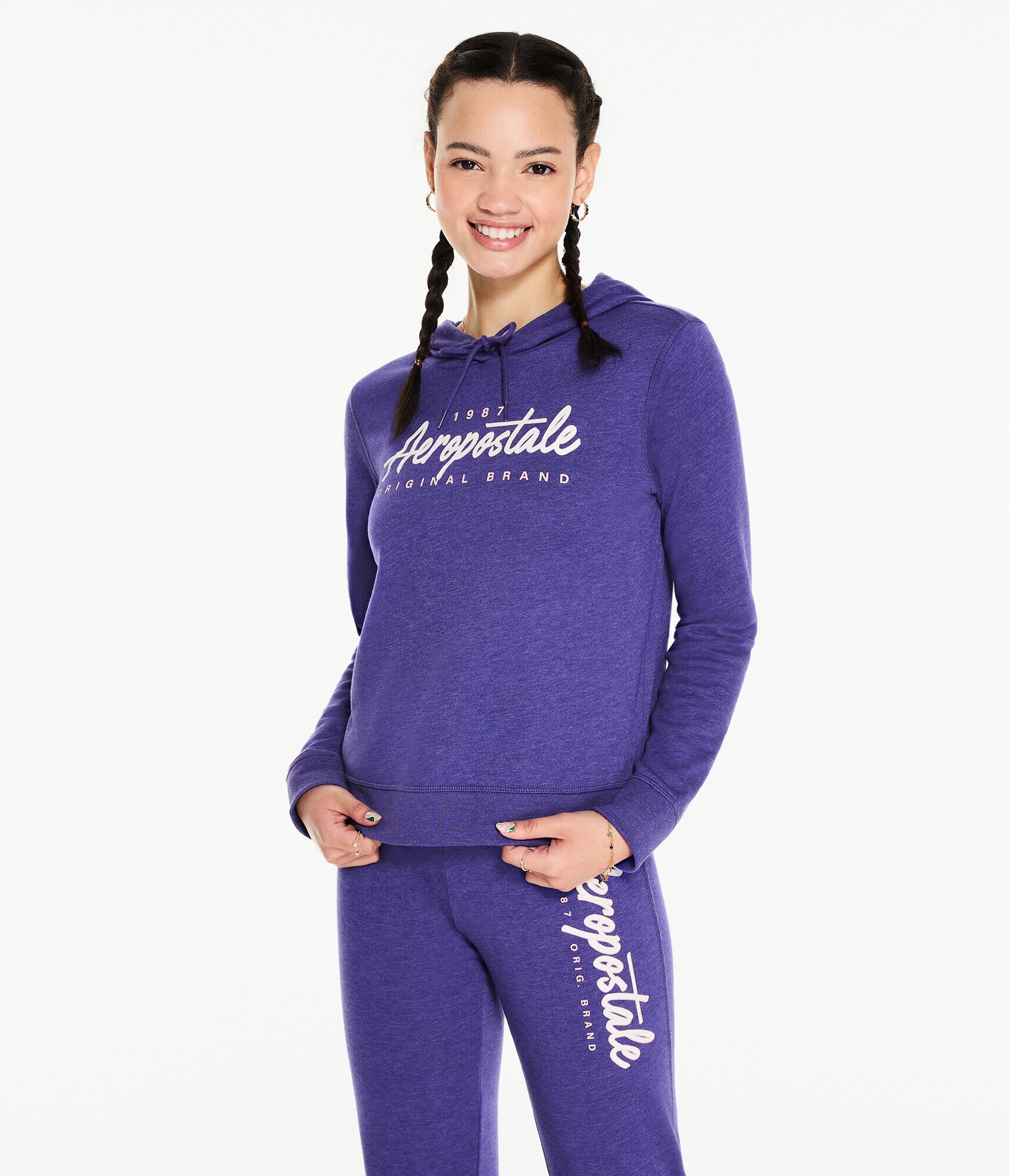 Aeropostale Script Logo Pullover Hoodie