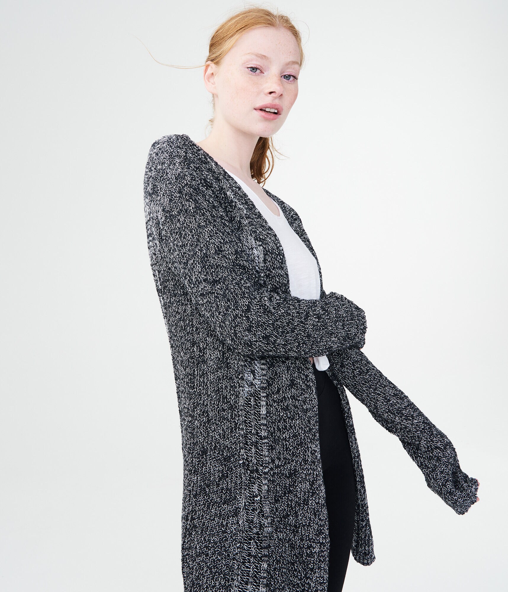 Lace-Up-Back Cardigan