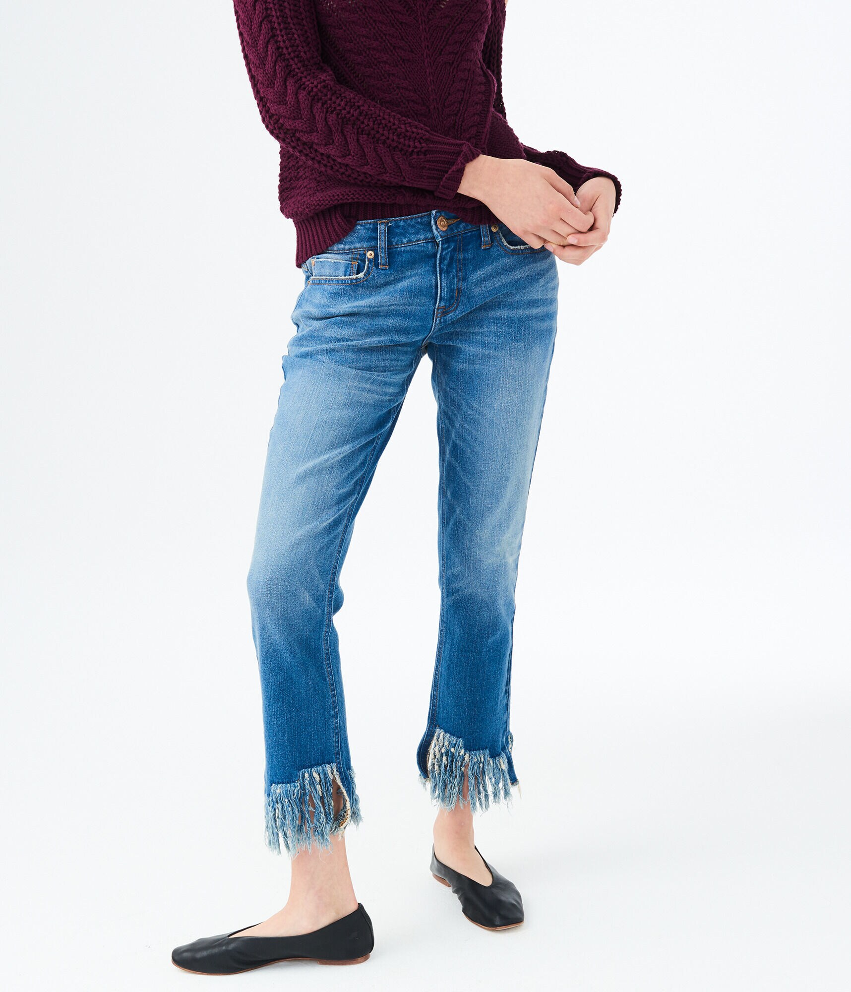 Low-Rise Ankle Straight Jean