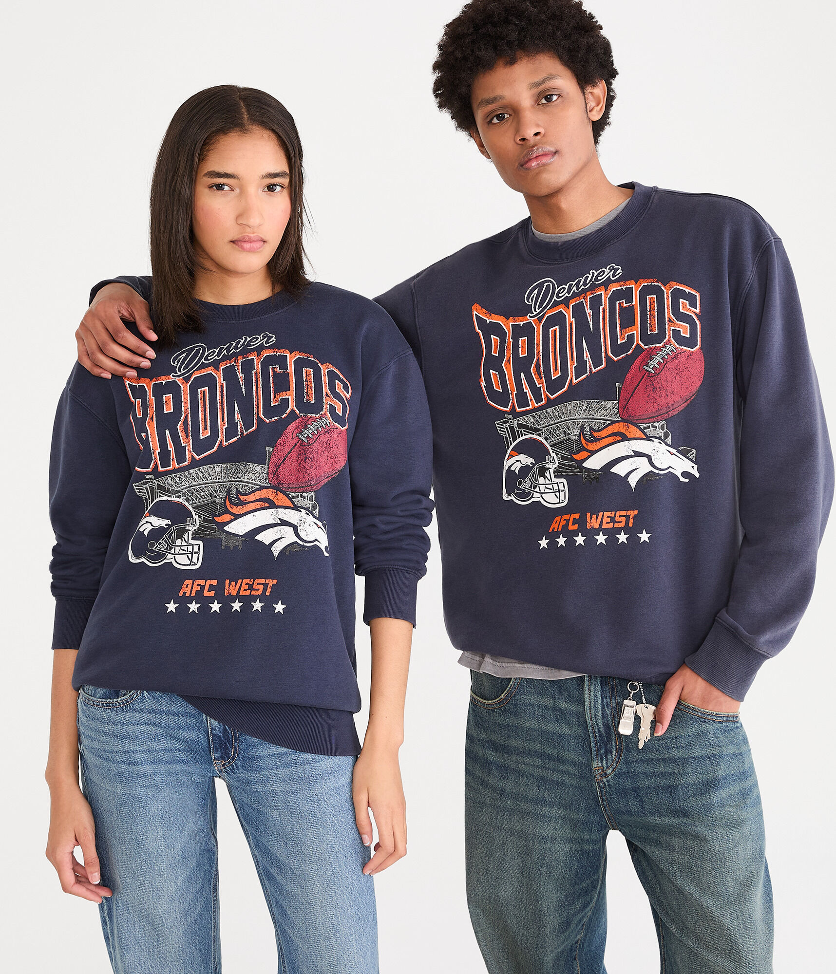 Denver Broncos Stadium Crew Sweatshirt