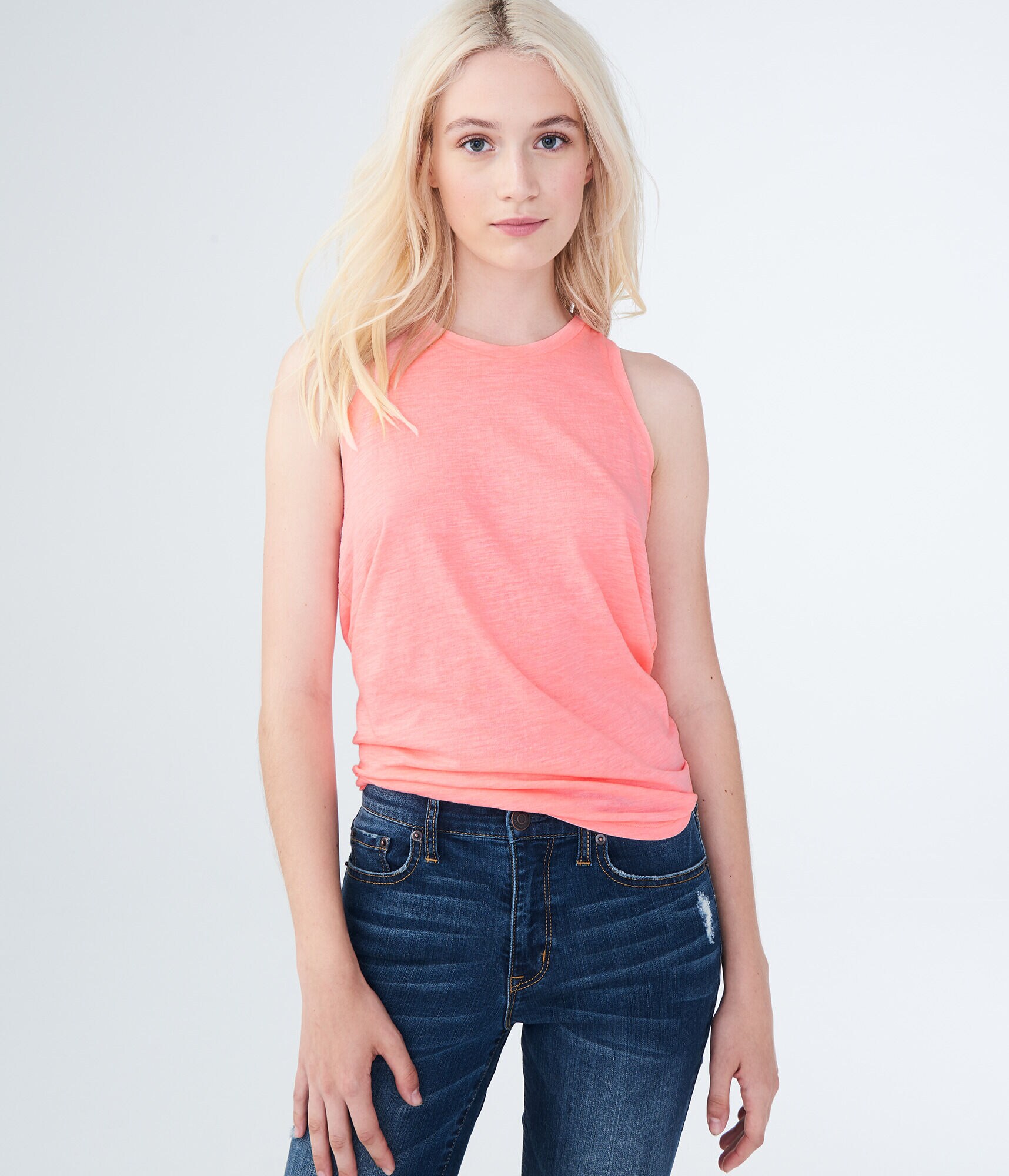 Solid Tie-Back Muscle Tank