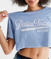 Dallas Cropped Boyfriend Graphic Tee