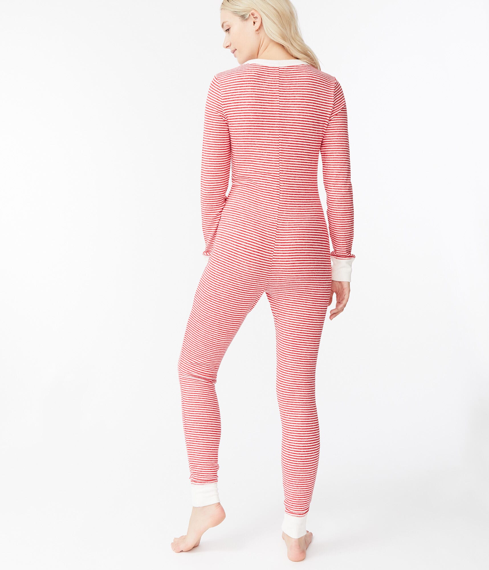 Candy Cane Stripe One Piece Pajamas Candy Cane Stripe One Piece Pajamas