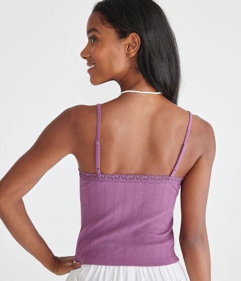 Crossover Lace V-Neck Cami