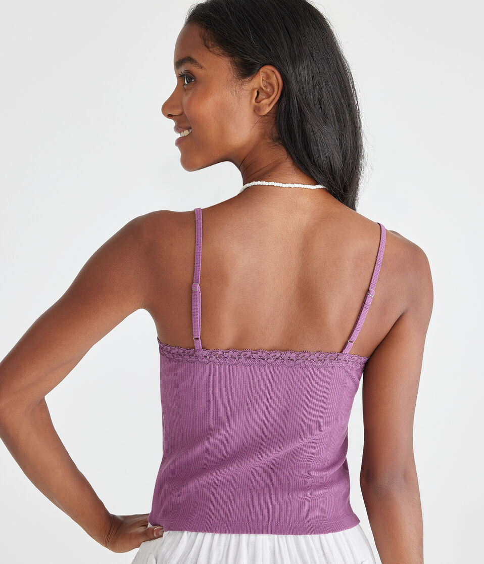 Crossover Lace V-Neck Cami