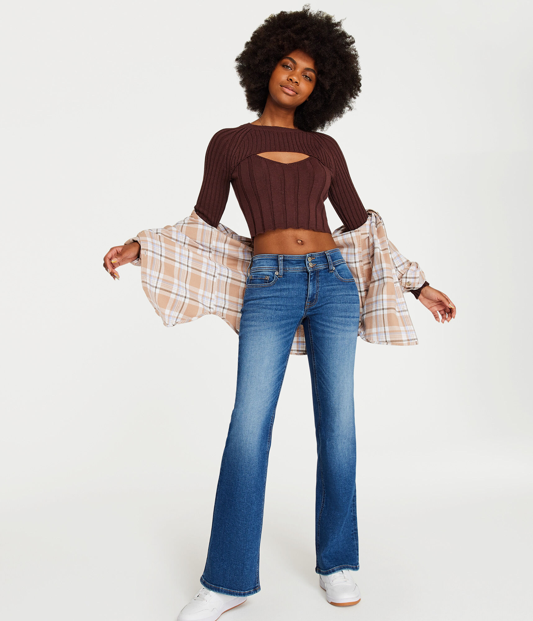 Low-Rise Flare Soft Flex Jean