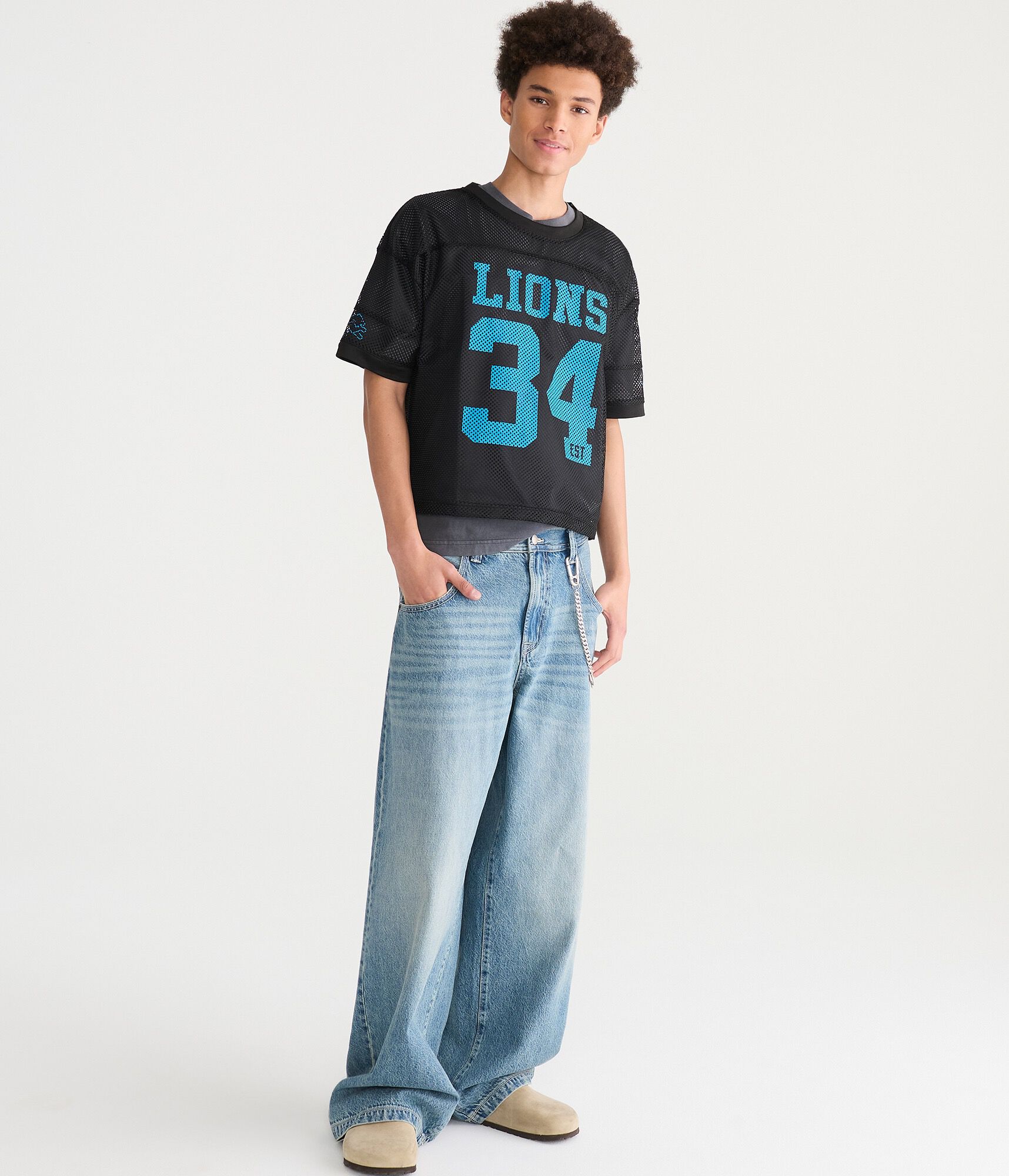 Detroit Lions Boxy Mesh Tee