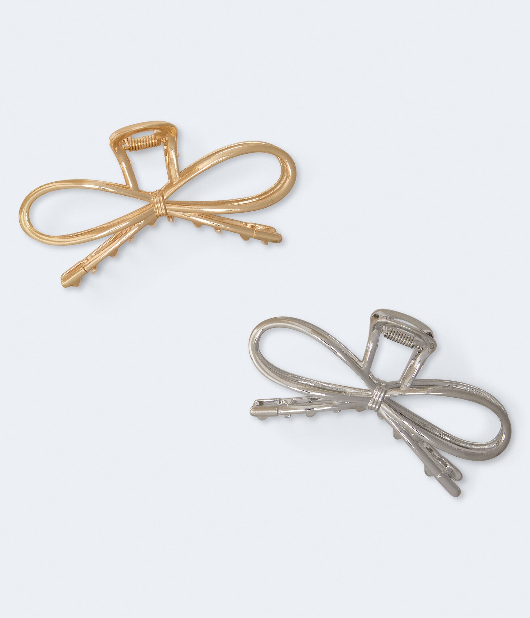 Metallic Bow Claw Hair Clip 2-Pack