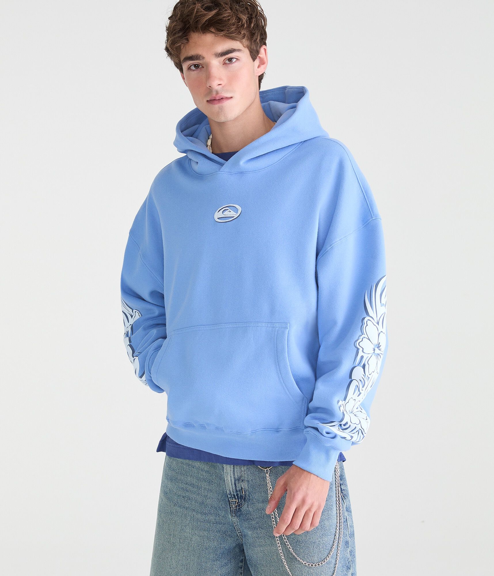 Quiksilver Hibiscus Boxy Pullover Hoodie